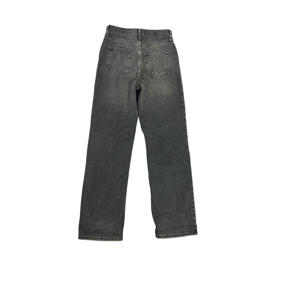 Forever 21 High Rise Wide Leg Faded Black Distressed Jeans Women’s Size 24 - Picture 2 of 5